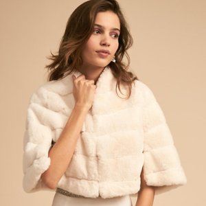 BHLDN Betsey Johnson Faux Fur Armitage Cape Jacket